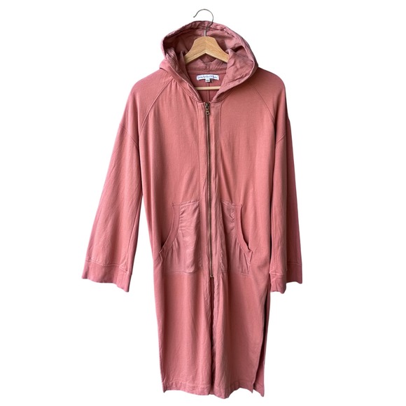 Young Fabulous & Broke Hoodie Sweater Top Pink Long Zip Up XS Casual Comfort - Picture 2 of 9